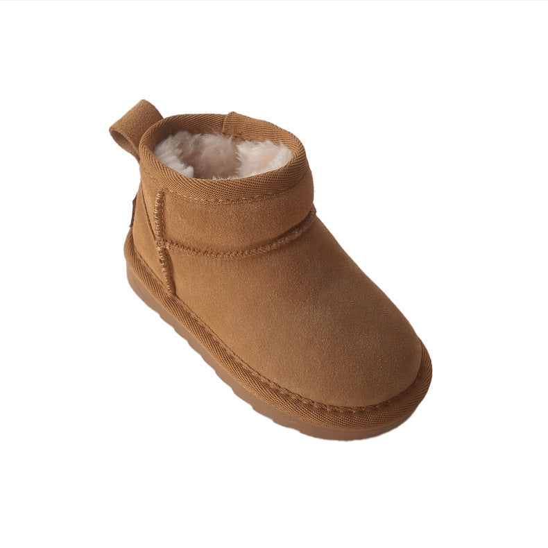 Girls & Boys Simple Solid Color High-Top Snow Boots