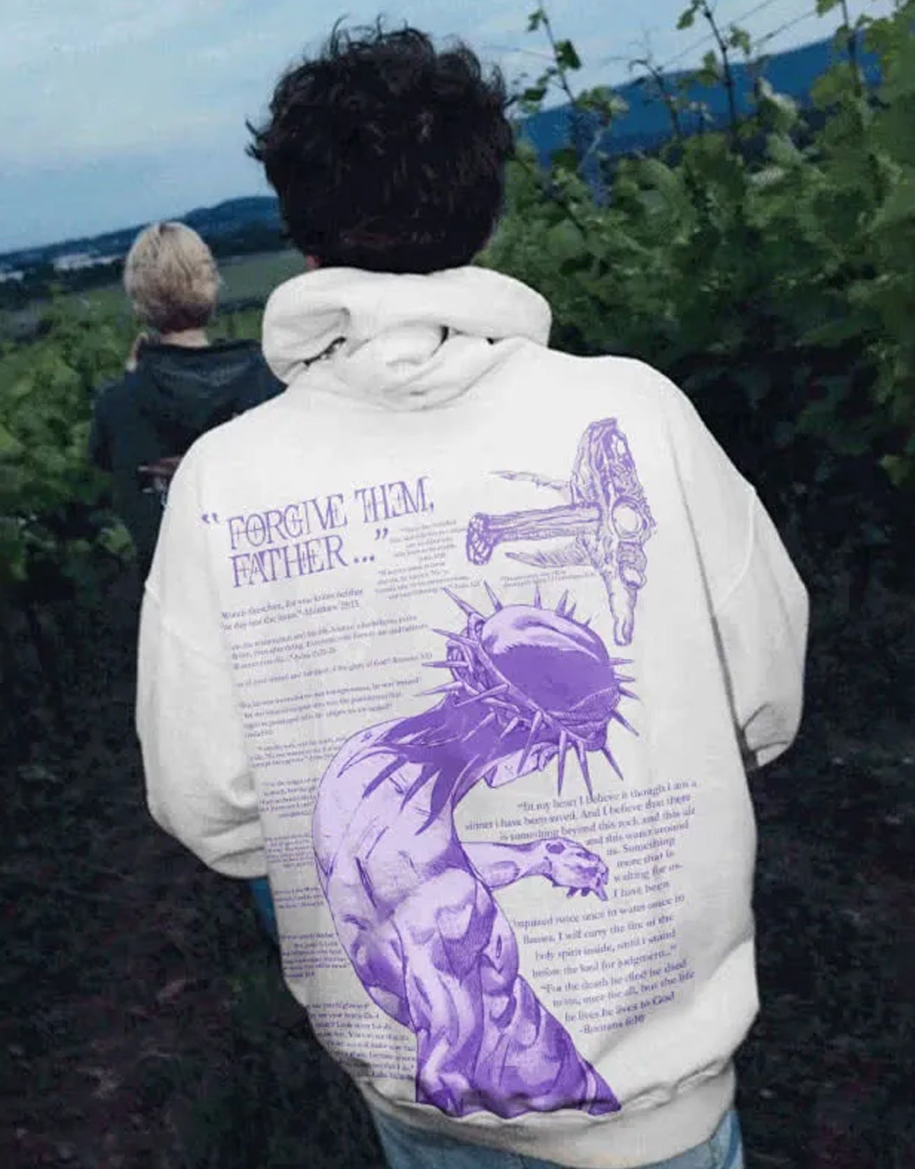 Boys & Men Casual Printed Hooded Sweater