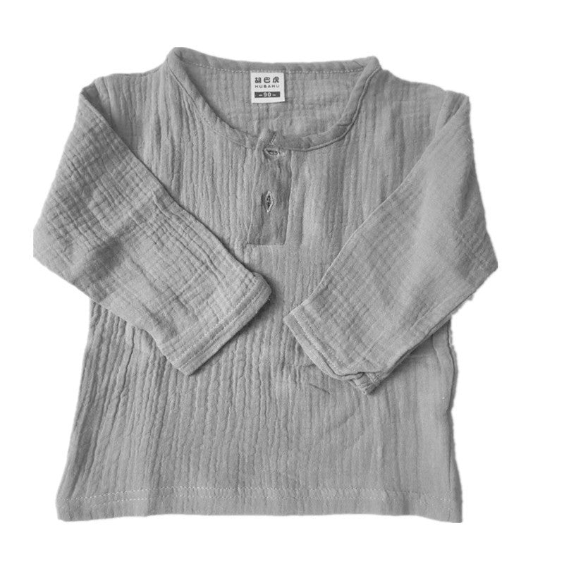 Boys' Short-sleeved Cotton And Linen T-shirts