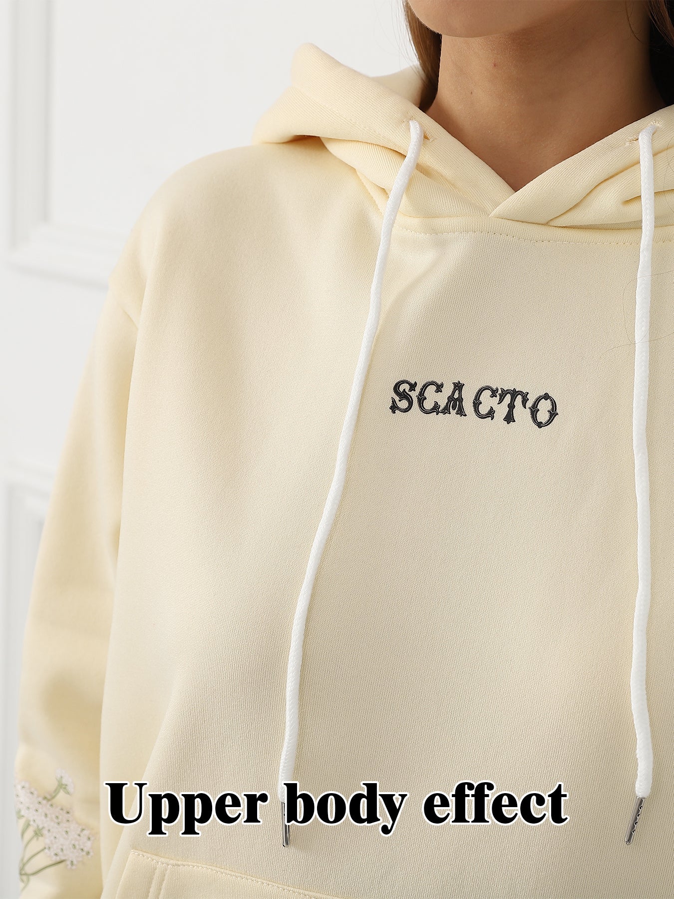 Youth & Women's Solid Color Floral Long Sleeved Hoody
