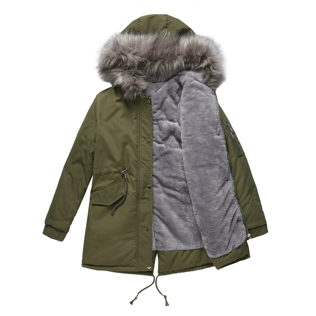 Youth Parka Cotton-padded Mid-length Hooded Jacket