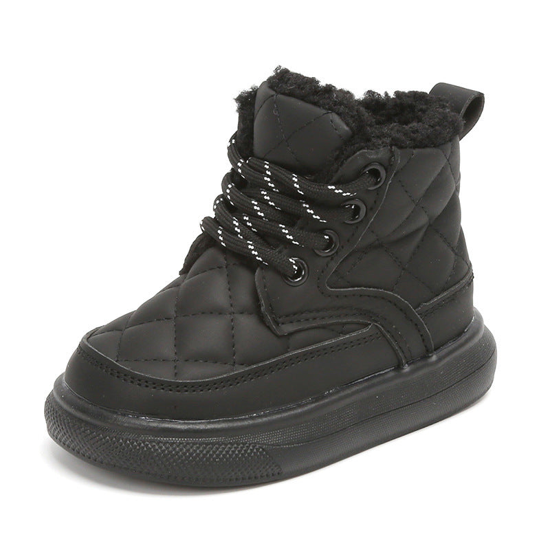 Toddler & Children Fashion Leather Snow Boots