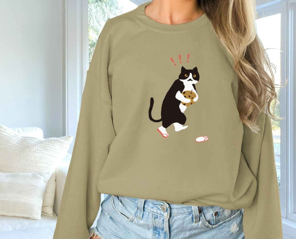 Youth & Women's Fashionable Solid Color Printed Long Sleeved Sweatshirt