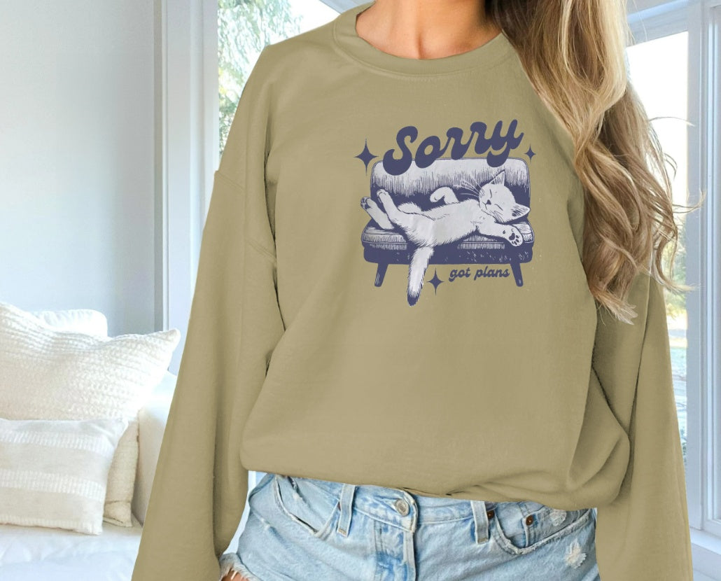 Girls & Women's Fashionable Solid Color Printed Long Sleeved Sweatshirt