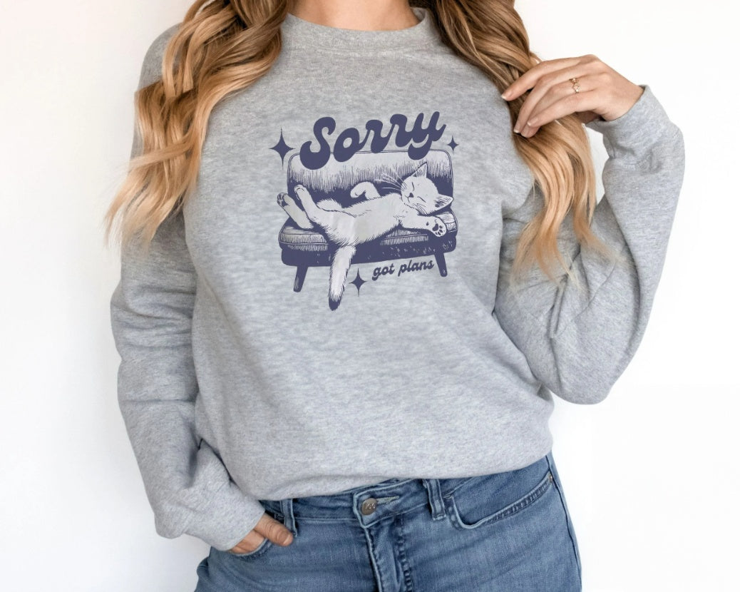 Girls & Women's Fashionable Solid Color Printed Long Sleeved Sweatshirt