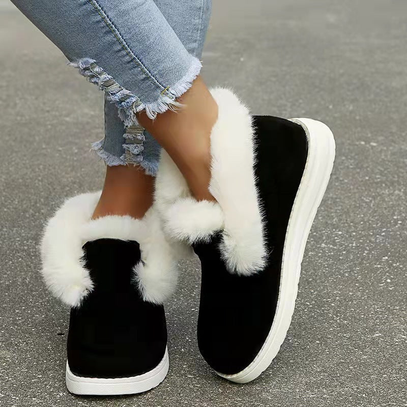 Snow Boots Warm Winter Plush Fur Ankle Boots