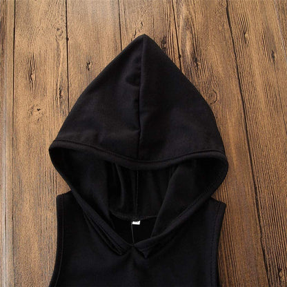 Toddler Kids Baby Boy Sleeveless Hooded Outfits