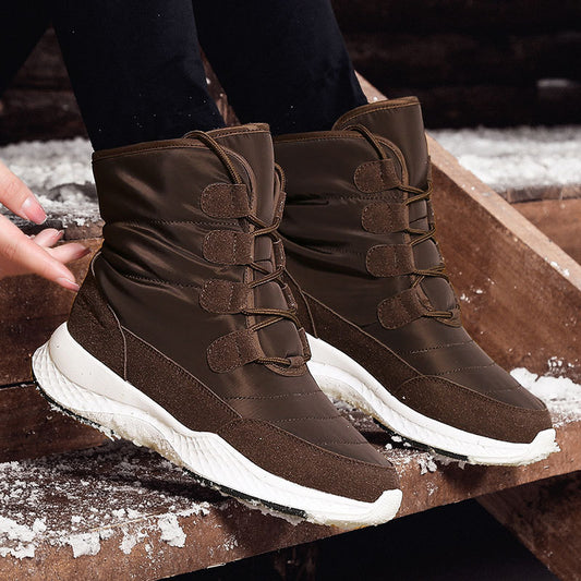 Girls Velvet Long Tube Snow Boots