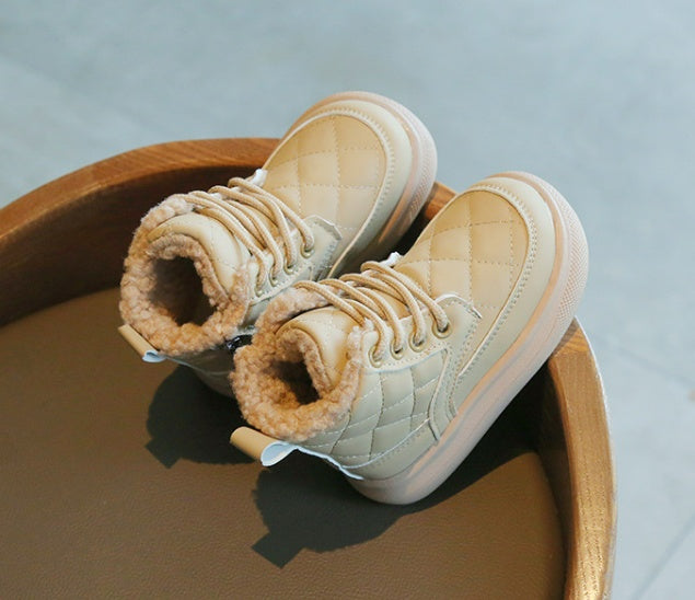 Toddler & Children Fashion Leather Snow Boots