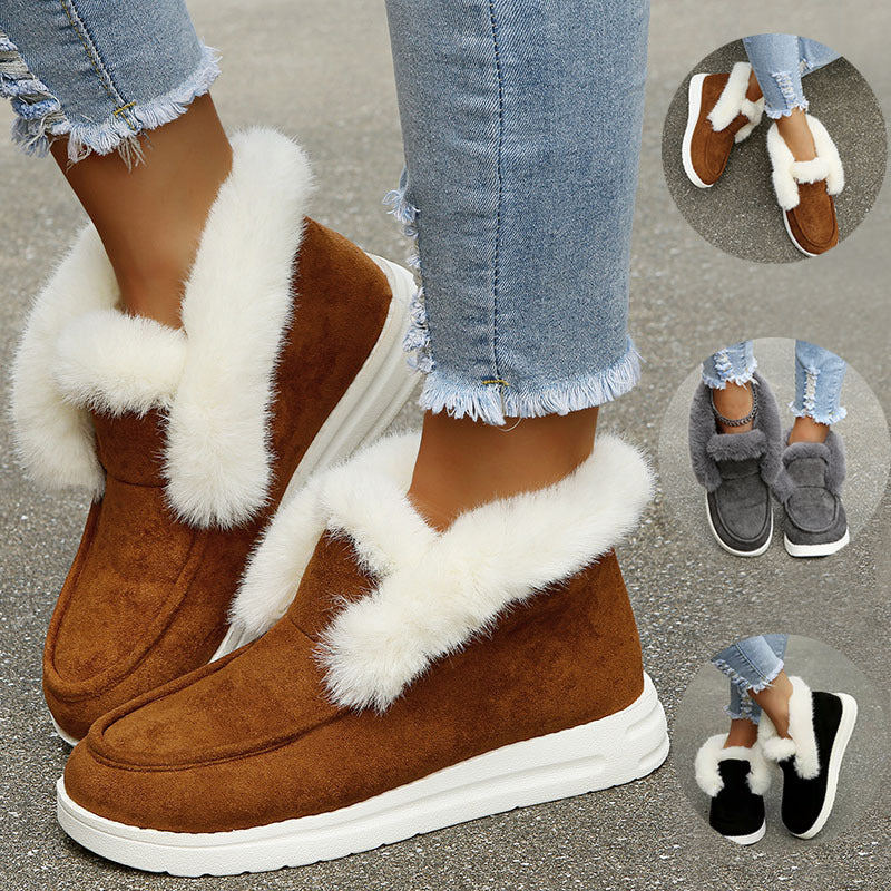 Snow Boots Warm Winter Plush Fur Ankle Boots