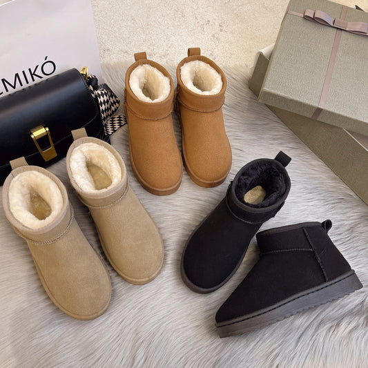 Girls & Women's Winter New Flat Short Snow Boots