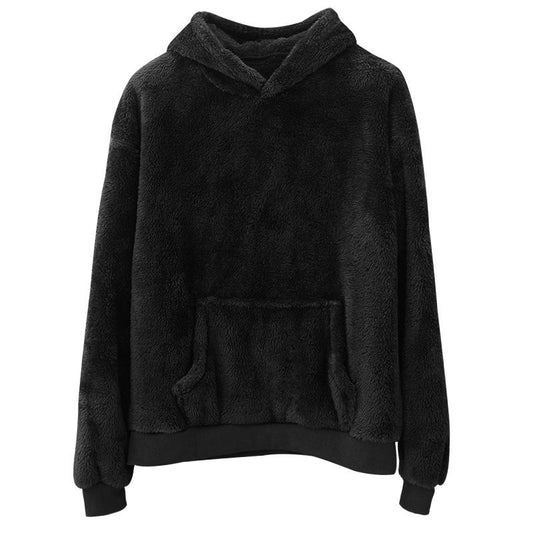 Winter New Double-sided Velvet Youth Hooded Sweater