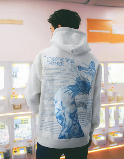 Boys & Men Casual Printed Hooded Sweater