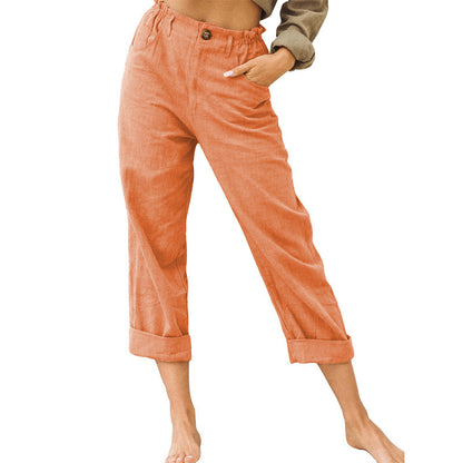 Youth & Women's Joggers Pants Fashion High Waist Casual Pants With Pockets