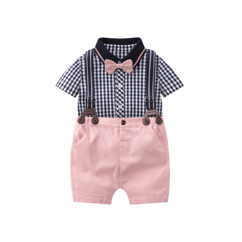Baby Boy Suspender Suit