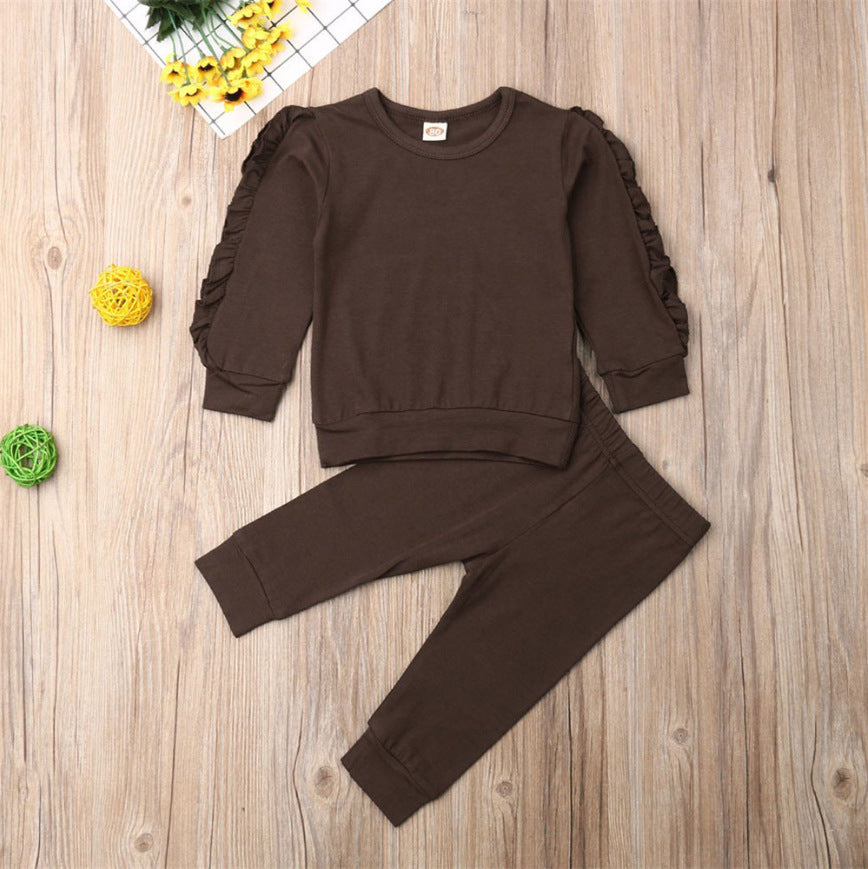 Newborn Baby Unisex Clothing Set Long Sleeve Sweatshirt Tops Pants Infant Kids 2Pcs Outfits Clothes Set Fall Clothes