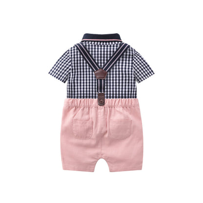 Baby Boy Suspender Suit