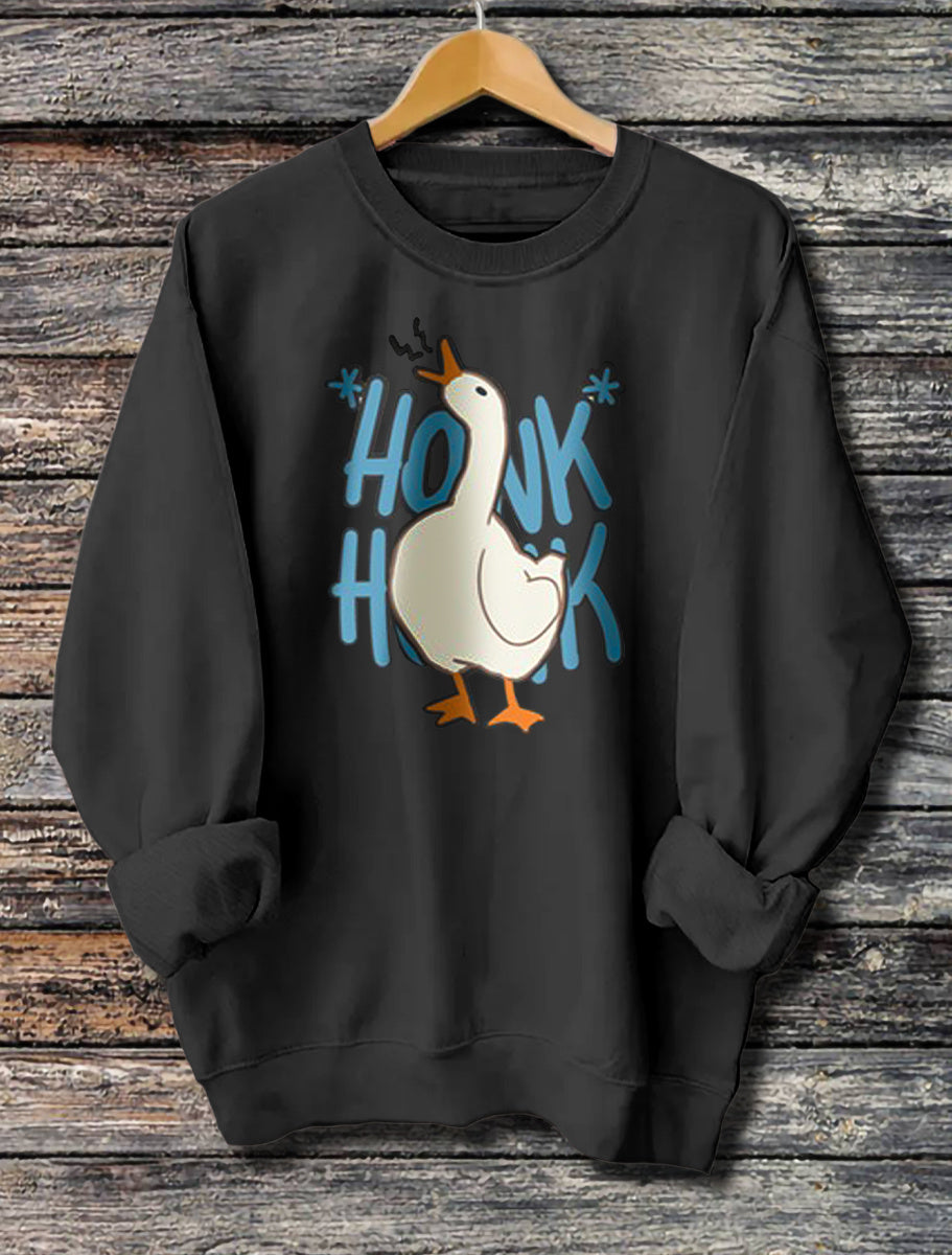 Girl's Long Sleeved Honk Honk Printed Sweatshirt