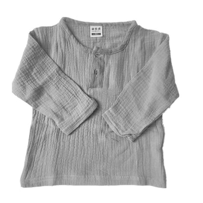 Boys' Short-sleeved Cotton And Linen T-shirts