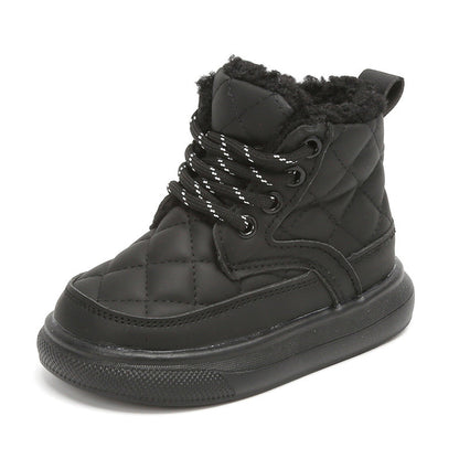 Toddler & Children Fashion Leather Snow Boots