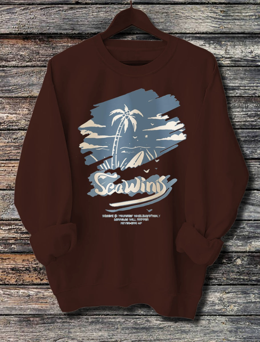 Girls & Women's Long-Sleeved Printed Sweatshirt