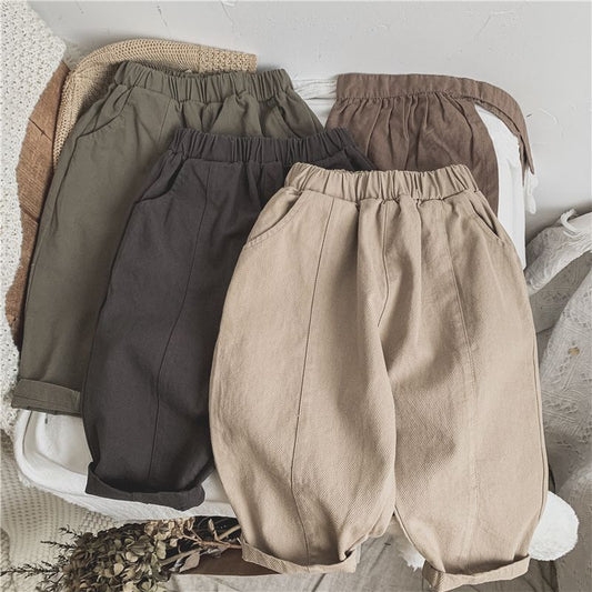 Boy & Girls Line-pressing Casual Pants