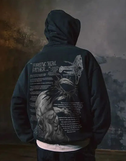 Boys & Men Casual Printed Hooded Sweater