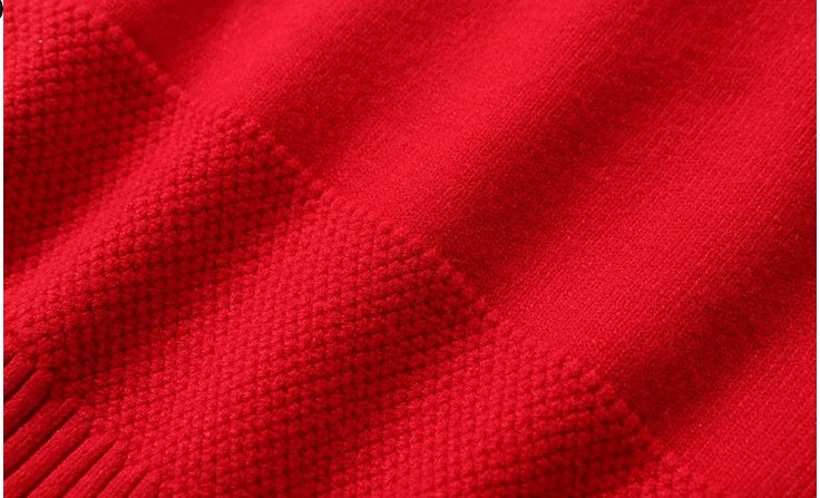 Girls' Round Neck Cartoon Pullover Knitted Sweater