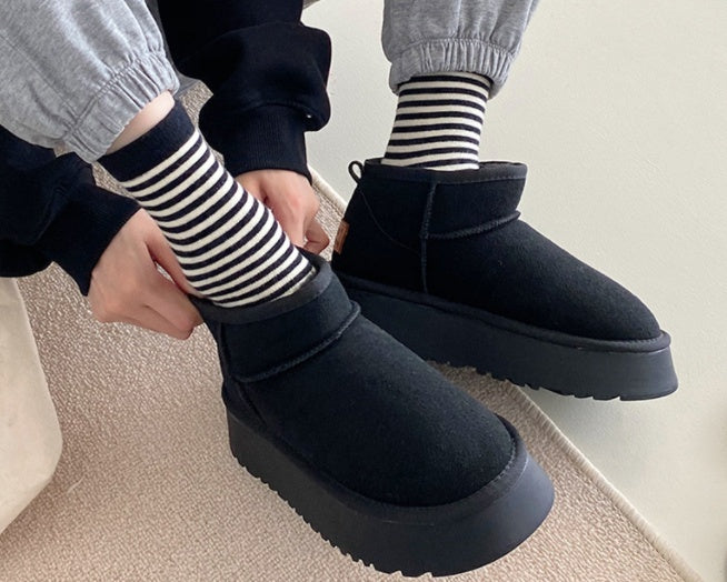 Snow Boots Girls & Women's Muffin Thick Soled Worn Outside