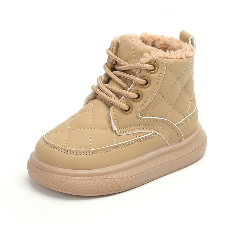 Toddler & Children Fashion Leather Snow Boots