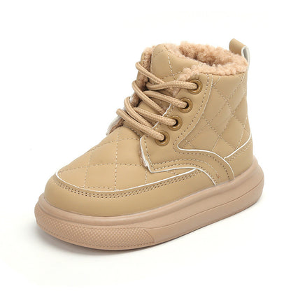 Toddler & Children Fashion Leather Snow Boots