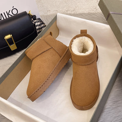 Girls & Women's Winter New Flat Short Snow Boots