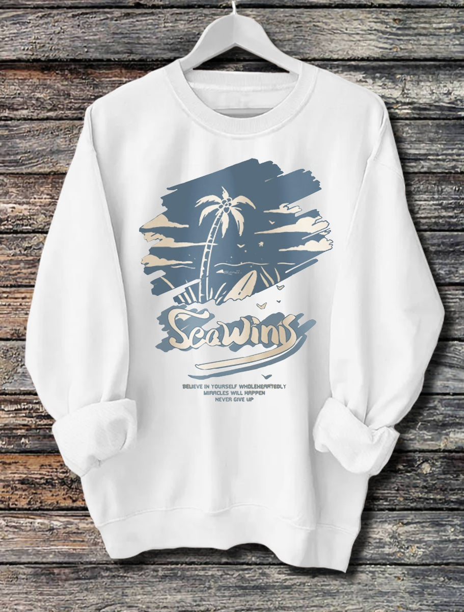 Girls & Women's Long-Sleeved Printed Sweatshirt