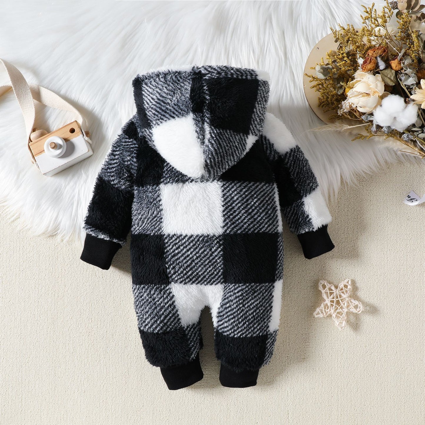 Baby Hooded One-piece Jumpsuit