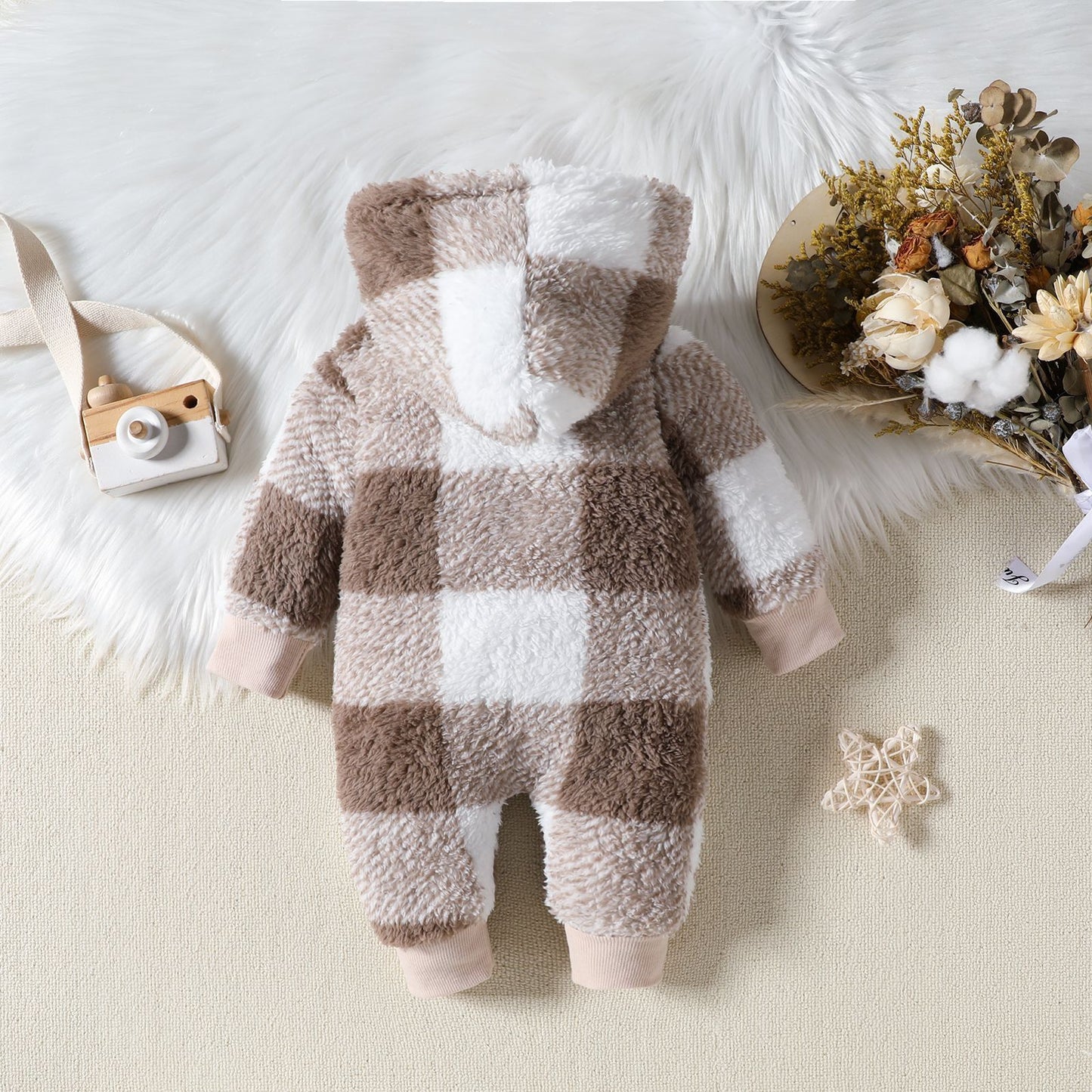 Baby Hooded One-piece Jumpsuit