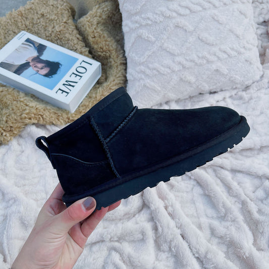 Snow Boots Girls Fur Integrated Ins Short Wool / Sheepskin Upper