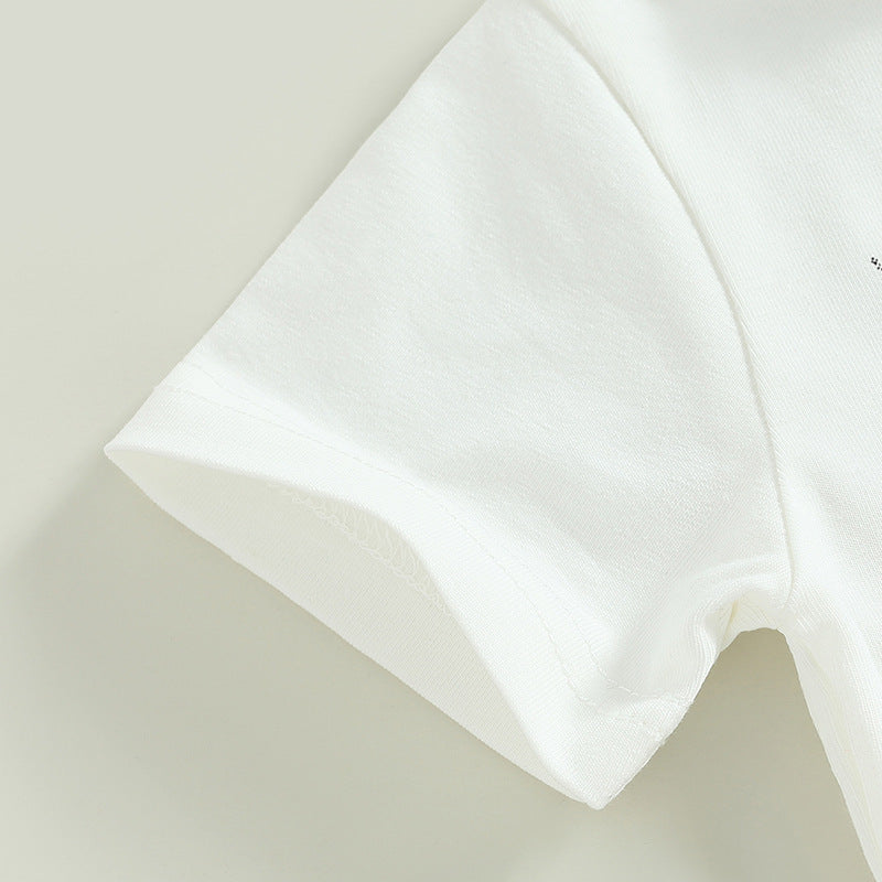 Casual Baby Boy Clothes Suit Cartoon Cow Print