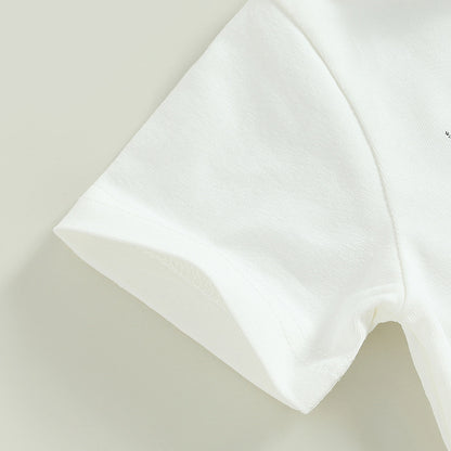 Casual Baby Boy Clothes Suit Cartoon Cow Print