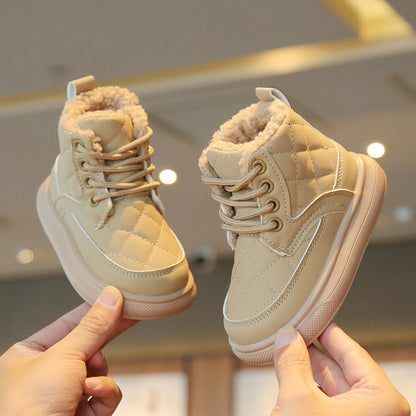 Toddler & Children Fashion Leather Snow Boots