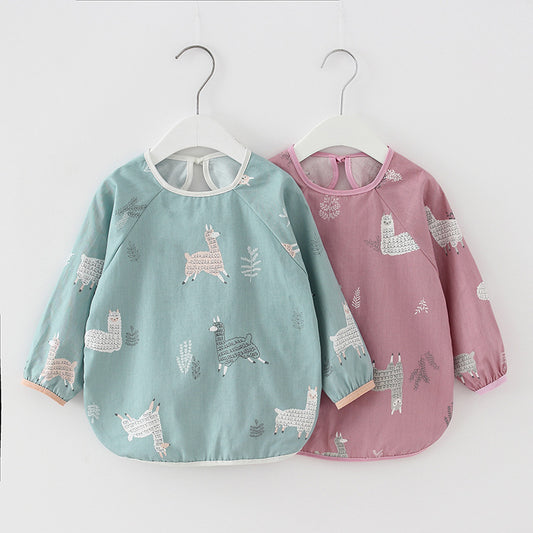 Baby Spring And Autumn Long Sleeve  Bib Apron