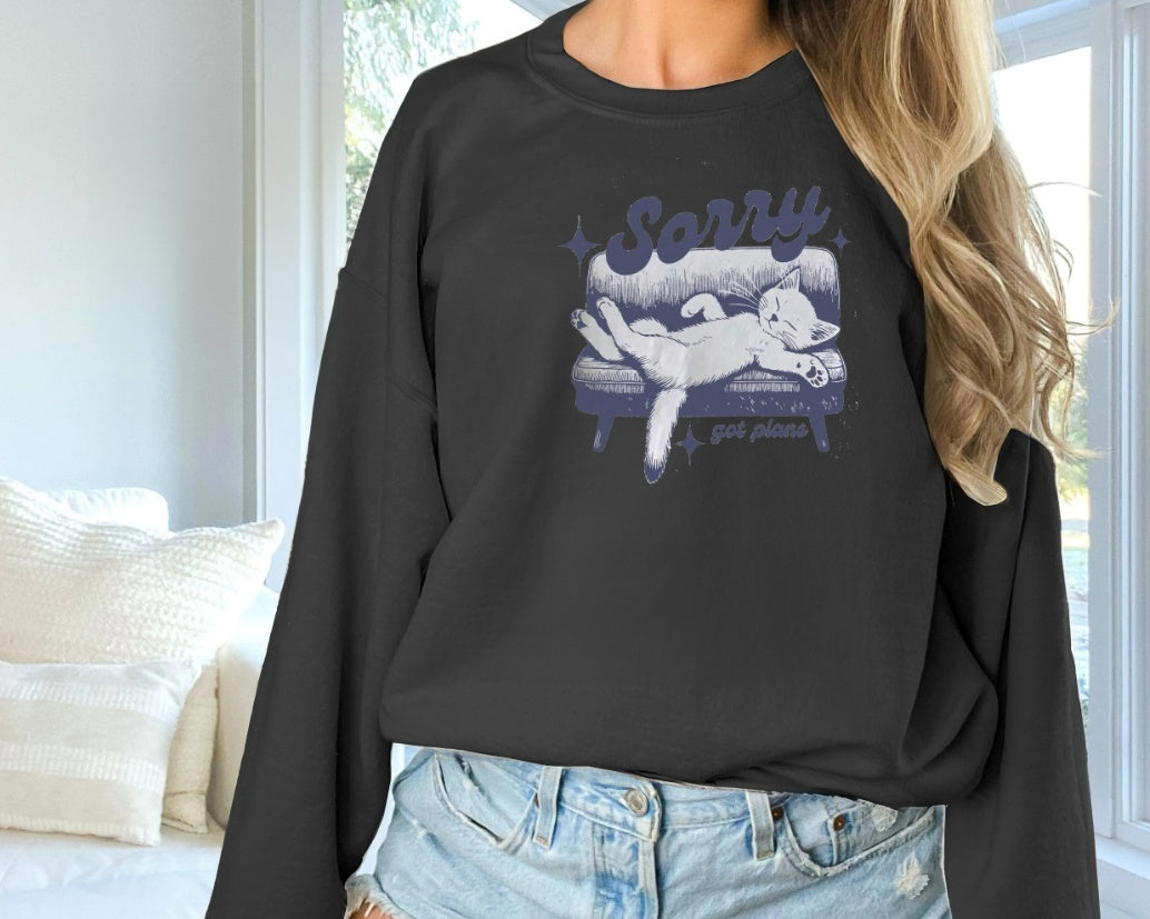 Girls & Women's Fashionable Solid Color Printed Long Sleeved Sweatshirt