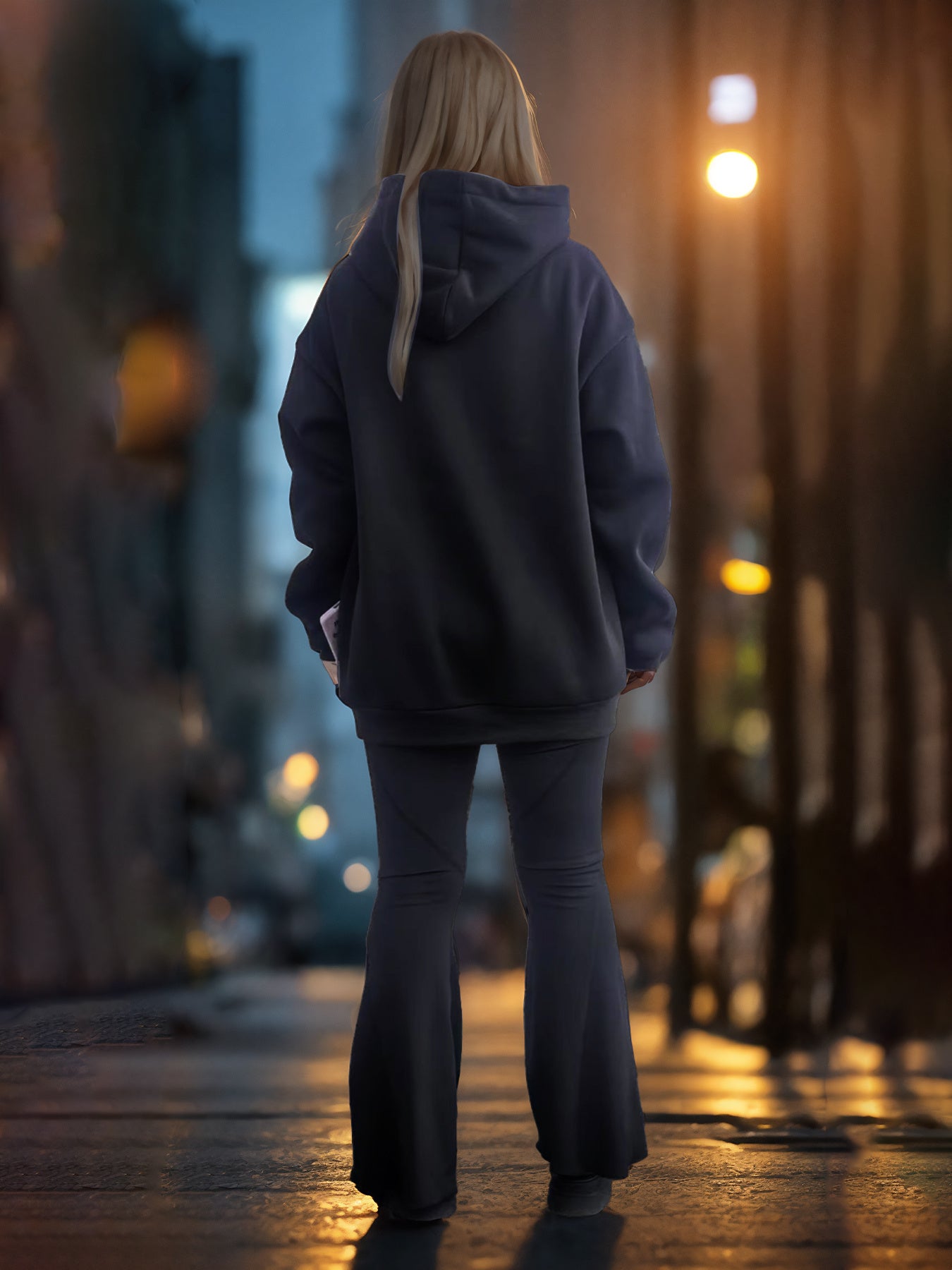 Girls & Boys Fashionable Solid Color Long Sleeved Printed Hoodie