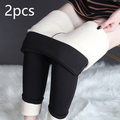 Warm Thick High Stretch Lamb Cashmere Leggings Skinny Fitness Pants