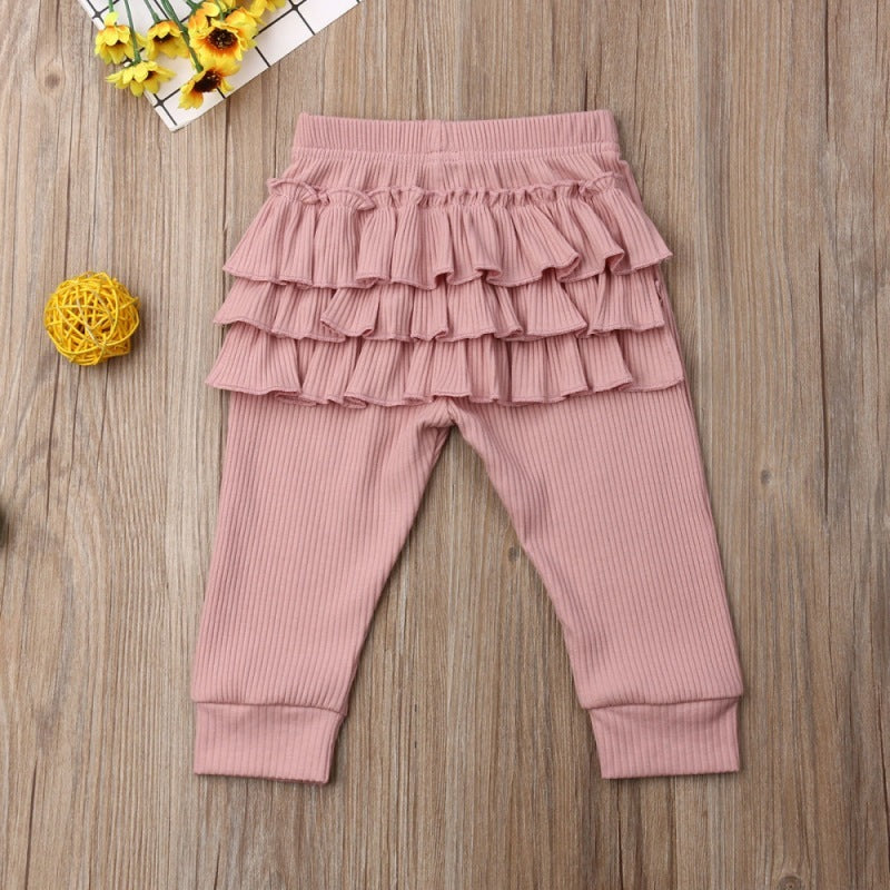 Baby Girls' Lace Pants Outer Leggings