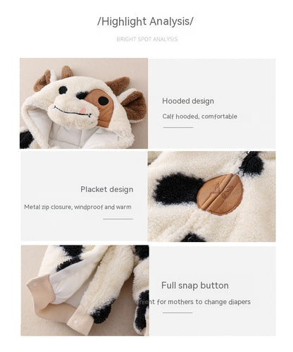 Winter Thickened Baby Jumpsuit Quilted