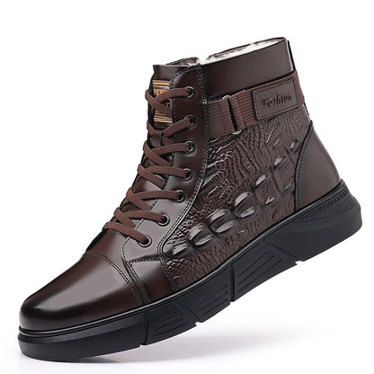 Boy's Fur Integrated Warm Snow Cotton Boots