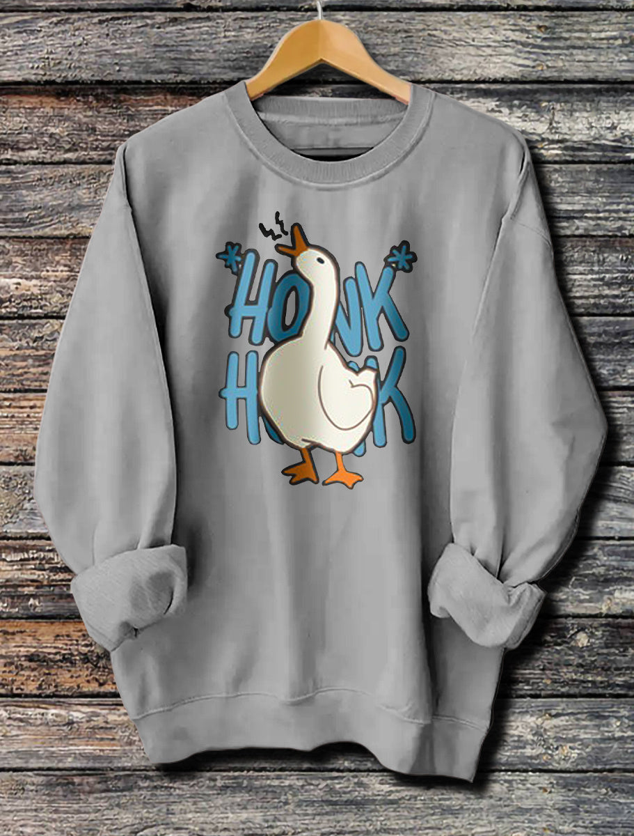 Girl's Long Sleeved Honk Honk Printed Sweatshirt