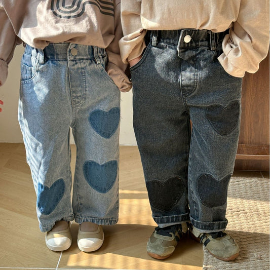 Girls & Boys Soft Jeans Casual Straight Trousers