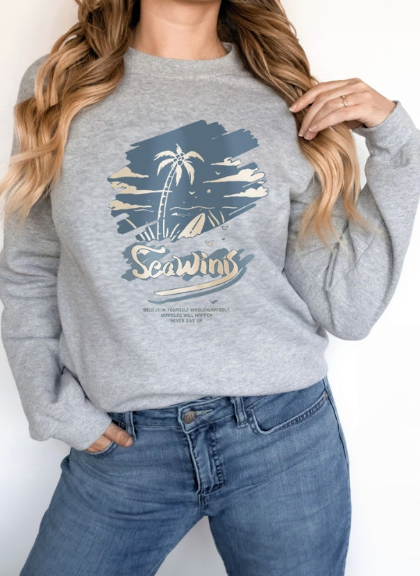 Girls & Women's Long-Sleeved Printed Sweatshirt