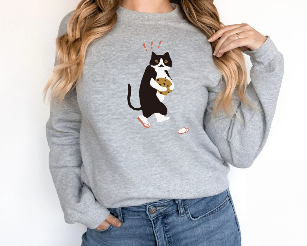 Youth & Women's Fashionable Solid Color Printed Long Sleeved Sweatshirt